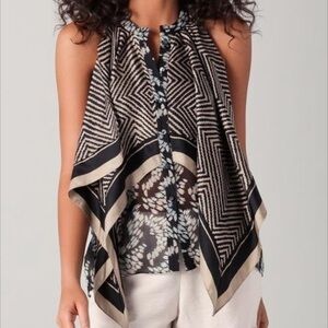 Elizabeth and James Bordered Scarlet Blouse